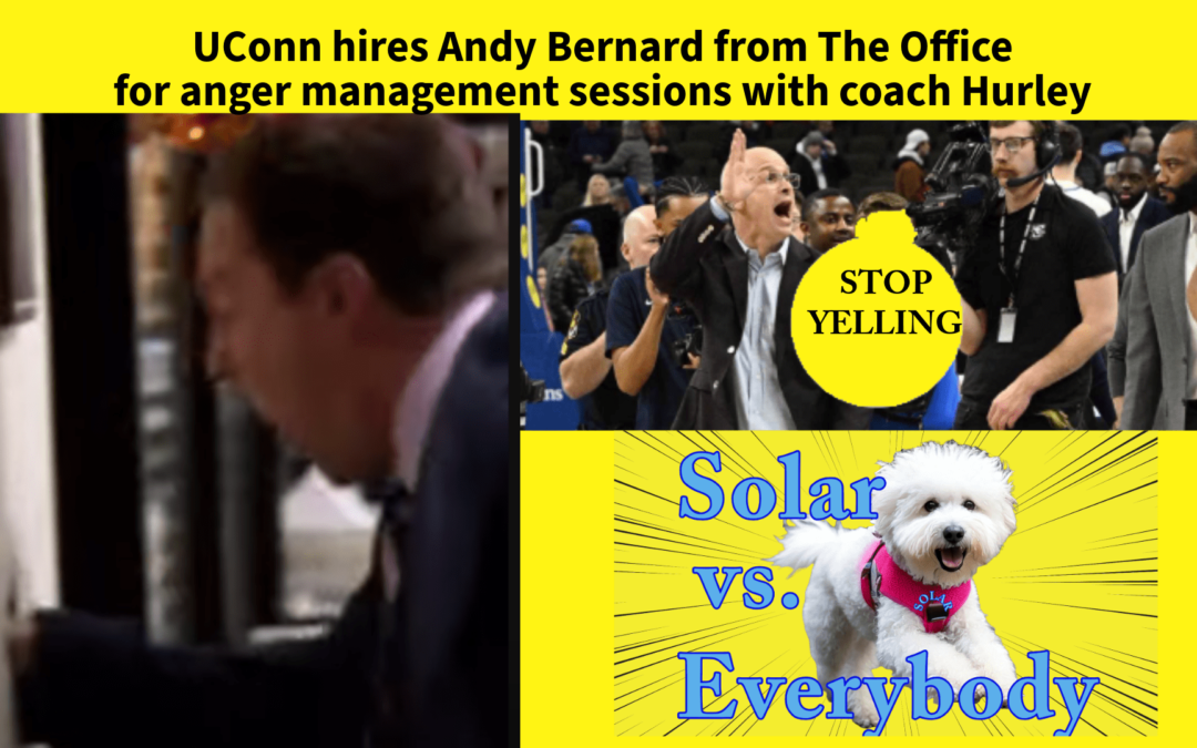 UConn hires Andy Bernard from The Office to offer anger management sessions with coach Hurley