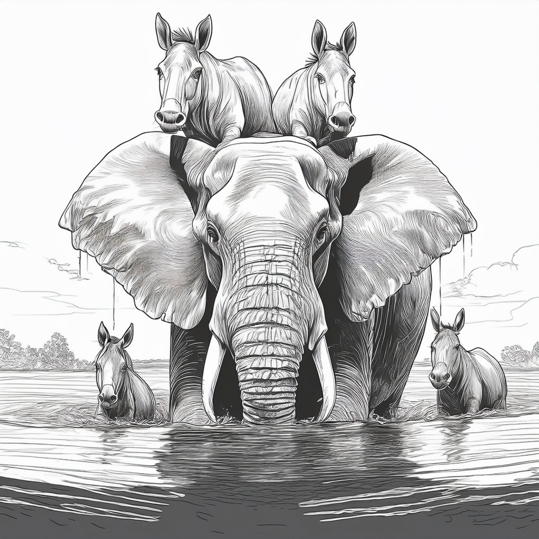 Democrat donkeys around and on a Republican elephant