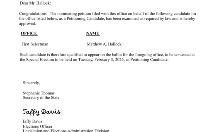 CT Secretary of State adds independent candidate Hallock to Fairfield’s 1st Selectman election